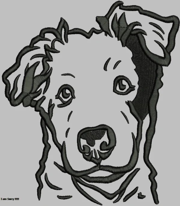 Dog Line Art Outline Design 1