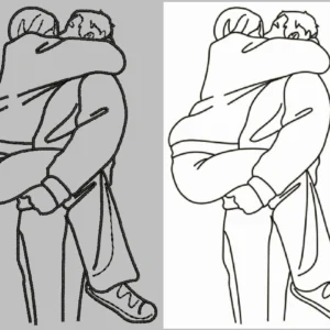 Family Line Art Outline 5