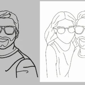 Family Line Art Outline 8