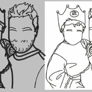Family Line Art Outline 29