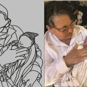 Family Line Art Outline 32