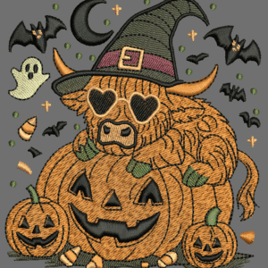 Halloween Highland Cow Design 6